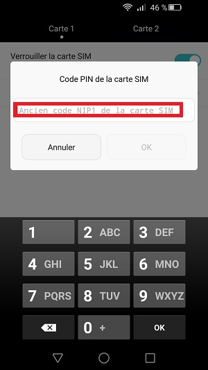 Changer le code PIN sur le Honor 6